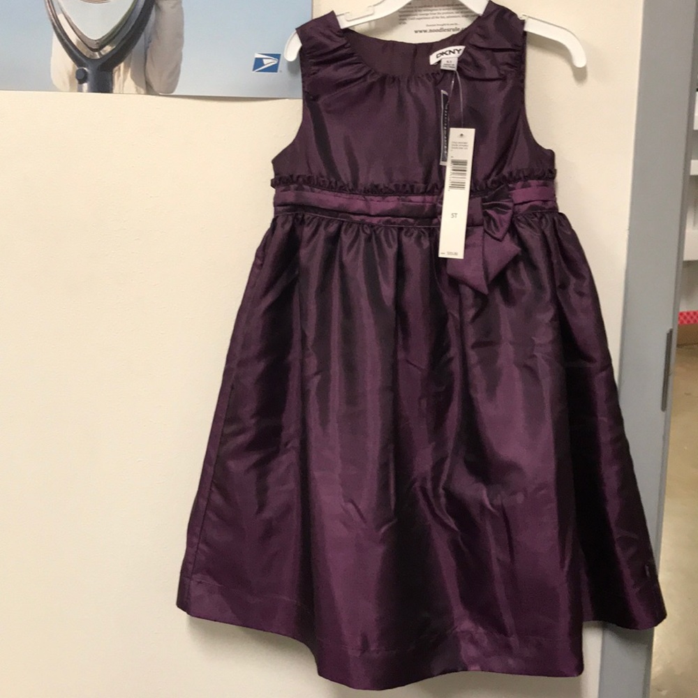 Gỉrls purple 2 layer sleevless dress, NWT, DKNY